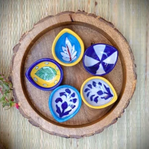 Jaiupur Blue Pottery Diya Set Jaiupur Blue Pottery Diya Set