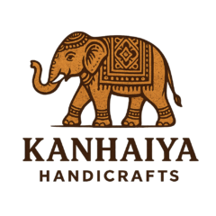 Kanhaiya Handicrafts logo showcasing handcrafted Jaipur blue pottery and artisanal crafts