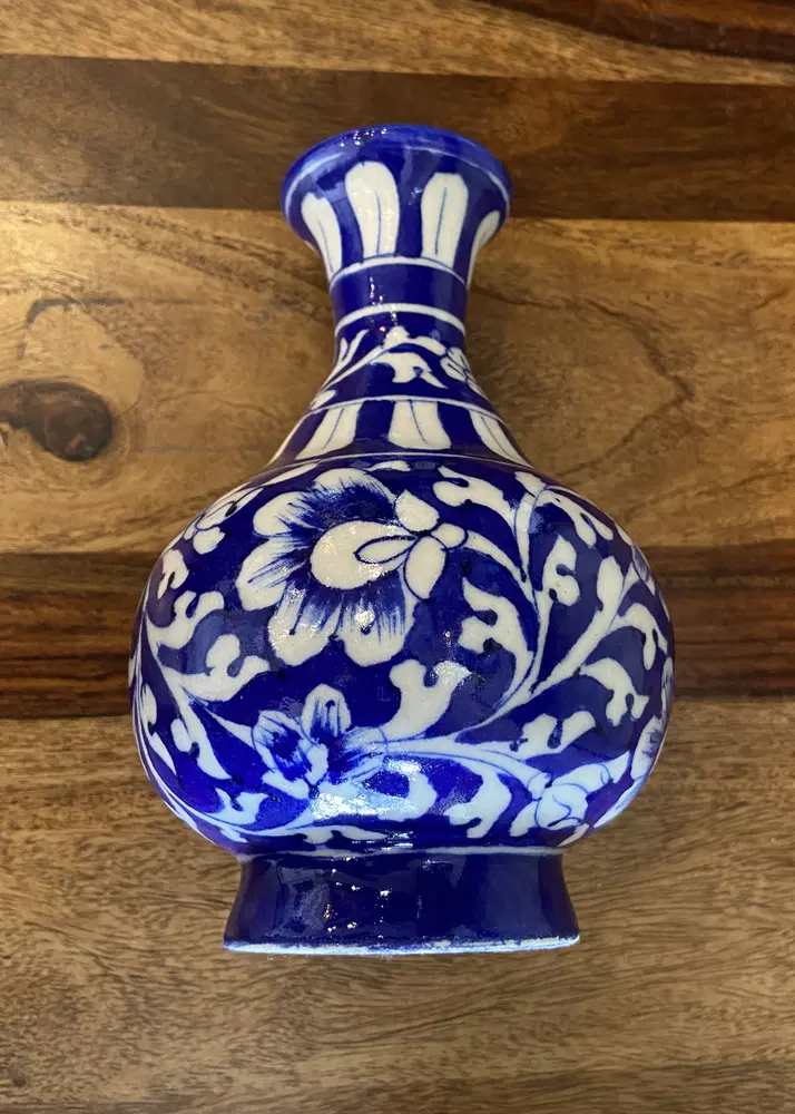 Blue Pottery Flower Vase